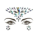 Colorful water drop face gems for music festivals, rhinestone forehead jewelry set - HF-040 Colorful Mix