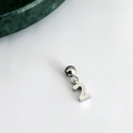 DIY silver number 2 metal pendant for customizable necklaces and jewelry bracelets - Number Pendant (2) / Silver