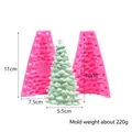 Detail of 3D Christmas tree silicone mold with dimensions and 220g weight information - Model B Cedar 220g