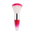 Pink and white gradient nail dust brush with silver ferrule and matching handle - Pink Dust Brush