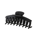 Matte black large hair claw clip with anti-slip design for thick hair styling - Matte Curved Black