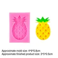 Pineapple shaped silicone fondant mold for DIY baking and clay crafts in pink finish - Pineapple / Pink