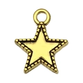 Detailed golden star pendant accessory for DIY necklaces and earrings with metallic finish - 星星(20826)
