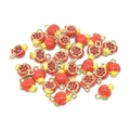 3D alloy pomegranate charms with red rhinestones and gold plating for DIY jewelry - Rhinestone Pomegranate