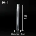 Flacone spray per profumo 10ml in plastica trasparente dimensioni 14x136mm per campioncini - 10ml Trasparente