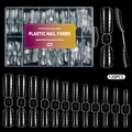 Coffret 120pcs moules à ongles doubles avec lignes graduées et boîte de rangement - Moules à Ongles Deux-en-un (120pcs)