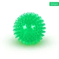 Pelota verde de TPR con sonido para perros con puntas suaves para la limpieza dental - Pequeño 6,5cm / Pelota Verde Transparente