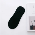 Herren Baumwolle Füßlinge in Schwarz unsichtbare Socken mit verstärkten Nähten - Einheitsgröße / Schwarz