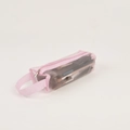 Trousse à pinceaux en maille rose avec fermeture éclair et poignée de transport - Moyen / Rose