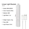 Mini UV LED nail lamp in white finish with USB cable for portable manicure curing - Ceramic White Striped Plug-in Lamp
