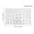 Siliconen mal voor harsjuwelen met diverse geometrische vormen en afmetingen - Edelsteen Patch - Groot