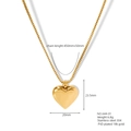 Specifiche dettagliate della collana a cuore cavo in acciaio inossidabile oro 18k - Collana con Ciondolo a Cuore (N644-01) / Oro