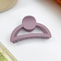 Pince à cheveux mate violette en acrylique pour femmes avec design creux minimaliste - 4# Violet
