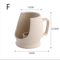 Minimalistische beige Keramikvase mit Abmessungen von 13 cm Breite und 11,5 cm Gesamthöhe - Biskuit-Stil F Kerzenhalter / Biskuit-Beige