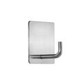 Gancho adhesivo de acero inoxidable cepillado con base rectangular redondeada, vista 45 grados - Gancho Con Forma De Trompa De Elefante Con Adhesivo De Doble Cara #c1ptj# / Embalaje En Bolsa (sin Polvo + Sin Pérdida De Adhesivo)