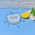 Moule en silicone cœur blanc pour savon et bougies avec dimensions 9,2x8x2,8 cm - Style Irrégulier Arrondi/en Forme de Cœur (3)