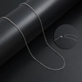 Zilveren roestvrijstalen schakelketting met karabijnsluiting en verstelbare verlengketting - 45+5CM Stijl / Staalkleur