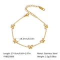 Minimalist 18K gold plated stainless steel butterfly charm bracelet for women - Butterfly Anklet (YYB025066)
