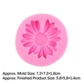 Stampo in silicone rosa a forma di margherita per aromaterapia e ciondoli in resina - Stile 2 (15-947) / Rosa
