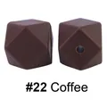 Perline in silicone marrone da 17mm per dentizione neonati e progetti fai-da-te - 22# Caffè