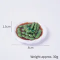 Mini 8cm artificial edamame bean dish model with realistic seasoning for food display - Edamame Salad / 8cm Torch Plate