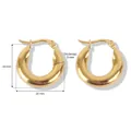 Pendientes de aro gruesos dorados de 20mm para mujer con detalle de grosor de 5mm - Dorado