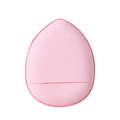 Pink teardrop mini finger cushion puff with fine texture for precise makeup application - OPP Bag / Light Pink
