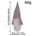 Christmas gnome wine bottle cover in red and grey, sized 42cm height and 17cm width - Grey Snowflake Gnome Cover / Gray Snowflake