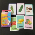 Close-up of 36 vegetable flash cards for kids including tomato and pumpkin - Vegetable