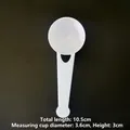 White plastic measuring spoon 10.5cm long for milk powder and kitchen spices - 10g with Hole in Handle (10.5*3cm) / White