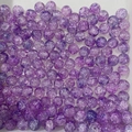 10mm purple cracked glass beads with ice pattern for DIY jewelry making and bracelets - 10mm / Dark Purple