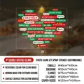 Colorful Christmas electrostatic window stickers with Santa and gingerbread man designs - Christmas Heart Shape Dialogue Bubbles (P-SD362) / Small (40cm*30cm)