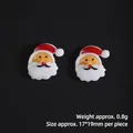 Flat Santa Claus resin charm for DIY crafts and phone case decor, 17x19mm size - Santa Head