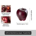 Artificial red delicious apple model with realistic texture and 8.5cm height dimension - Purplish Red Apple