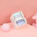 5-roll set of blue and purple watercolor washi tape with geometric patterns in a box - Basic Style [4] 5 Rolls