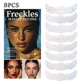 8PCS rainbow star freckle patches for face makeup with shiny waterproof finish - CL2593-6/Rainbow Star & Dots/8 Pcs
