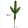 26cm künstlicher PE Kiefernzweig mit roten Beeren für Weihnachtsdeko und DIY Kränze - Dreizackige Tannennadeln
