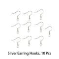 Set van 10 zilveren metalen oorhaken voor DIY sieraden maken met harsmallen - Zilveren Oorhaken