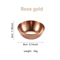 Rose gold stainless steel sauce dish measuring 8cm by 3cm with a 34g lightweight design - Rose Gold Small