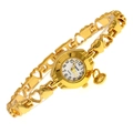Orologio da donna dorato con ciondolo a cuore, quadrante bianco e quarzo - Oro/Quadrante Bianco