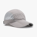 Breathable grey mesh quick-dry baseball cap for outdoor sports and sun protection - Adjustable / Light Gray