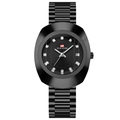 Men's VA VA VOOM quartz watch in black stainless steel with diamond markers and date display - Men's Black (VA-2511-H)