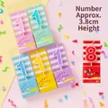 Colorful outline number 1 and 8 birthday candles set in transparent gift packaging - PVC Box Candy Number Candle-1