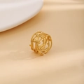 Minimalist gold multi-layer wrap ring with small bead details in a matte finish - Twisted Bead Style