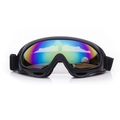 Black X400 sports goggles with colorful rainbow lenses and UV400 protection coating - Iridescent Black