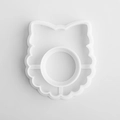 Cortador de galletas blanco 3D con forma de cabeza de animal para Navidad - E0400-Guirnalda