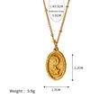 18K vergulde muntketting met een hanger van een halve maan en een fonkelende ster - Maan & Ster
