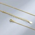 Fijne S925 sterling zilveren vergulde venetiaanse ketting met veersluiting en druppel hanger - Venetiaanse Schakel 40+5cm / Goud