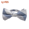 Papillon da uomo con classico motivo a righe grigie e blu per matrimoni e cerimonie - Grigio Riga Blu