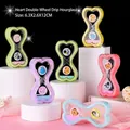 Reloj de arena líquido creativo con engranajes de dibujos animados en marco de acrílico - Estilo Doble Corazón (SY108)
